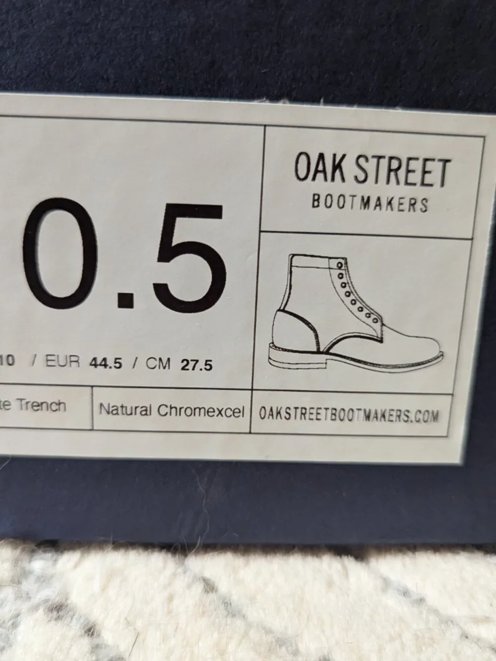 Oak Street Bootmakers Trench Boot Natural Chromexcel Size 10.5 - Picture 8 of 11